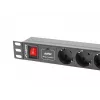 Lanberg | stroomverdeeleenheid (PDU) 19 inch 1U 10A 2M 7x Schuko-stopcontacten | PDU-07F-0200-IEC-BK