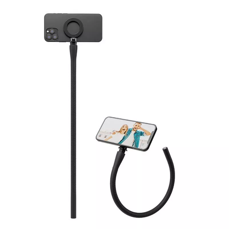 Flexibele telefoonhouder Telesin P3-FM-01 — verstelbare hoek, licht, zwart