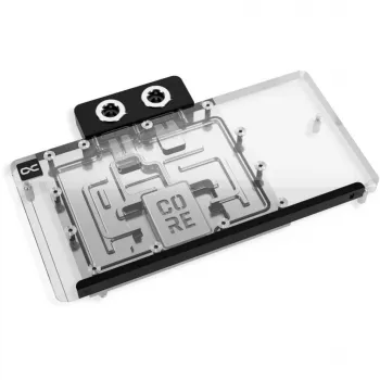 Grafische kaart backplate Alphacool Core voor RX 9070 XT Aorus Elite – transparant chroom oppervlak