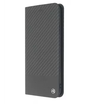 Telefoonboekhoesje Tellur voor iPhone XS Max – zwart carbon finish, folio portemonneestijl