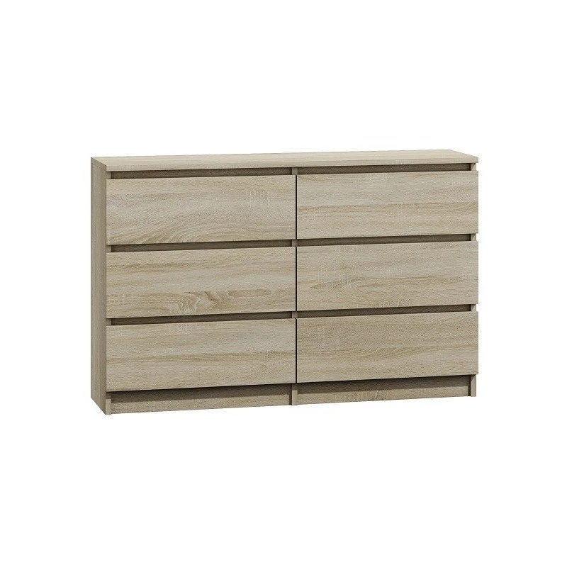 Ladekast Top e Shop M6 120 SON 2x3, eiken, 6 laden, 1200×300×770 mm