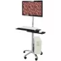 Value 17.99.1174 mobiele zit-/sta-pc-werkplek zilver