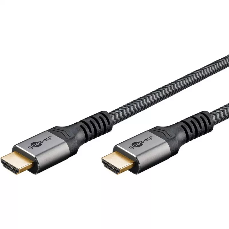 Goobay 65263 HDMI-kabel 5 m HDMI type A (standaard) grijs (65263)