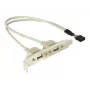 Slotbracket 1x interne USB 5-pin naar 2x externe USB 2.0 DeLOCK 71000