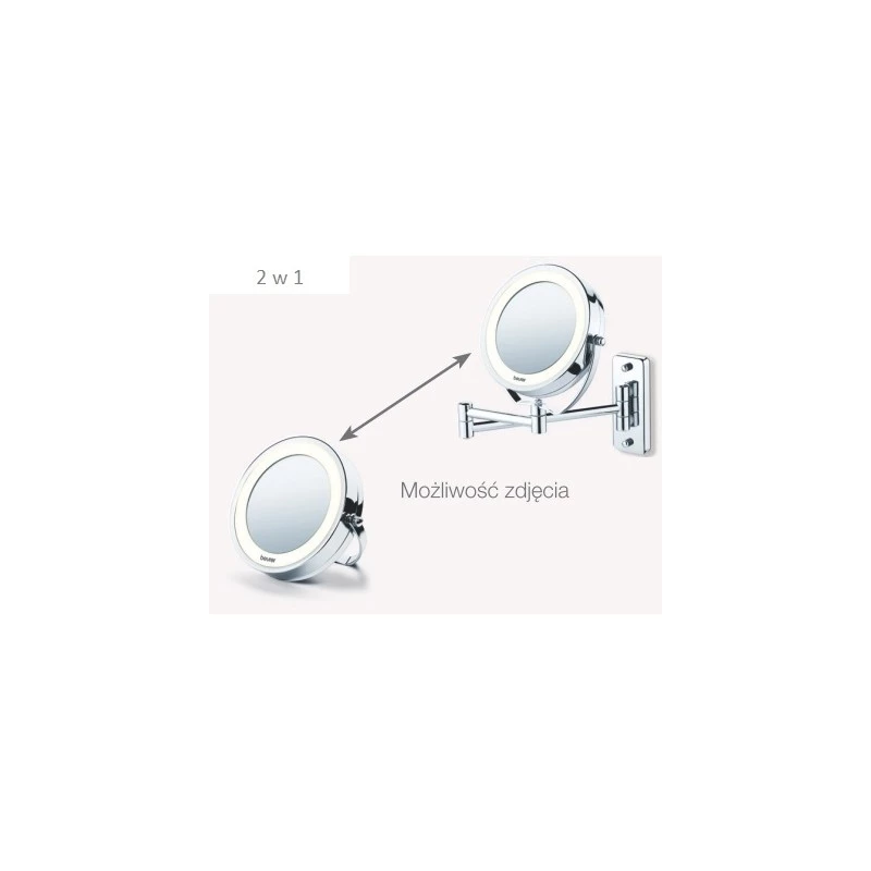 Verlichte cosmeticaspiegel Beurer BS59 diameter 11 cm zilver