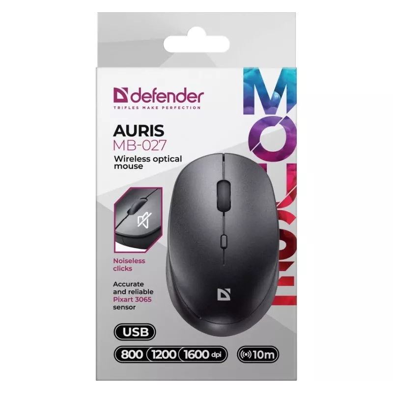 Draadloze muis DEFENDER AURIS MB-027 interface