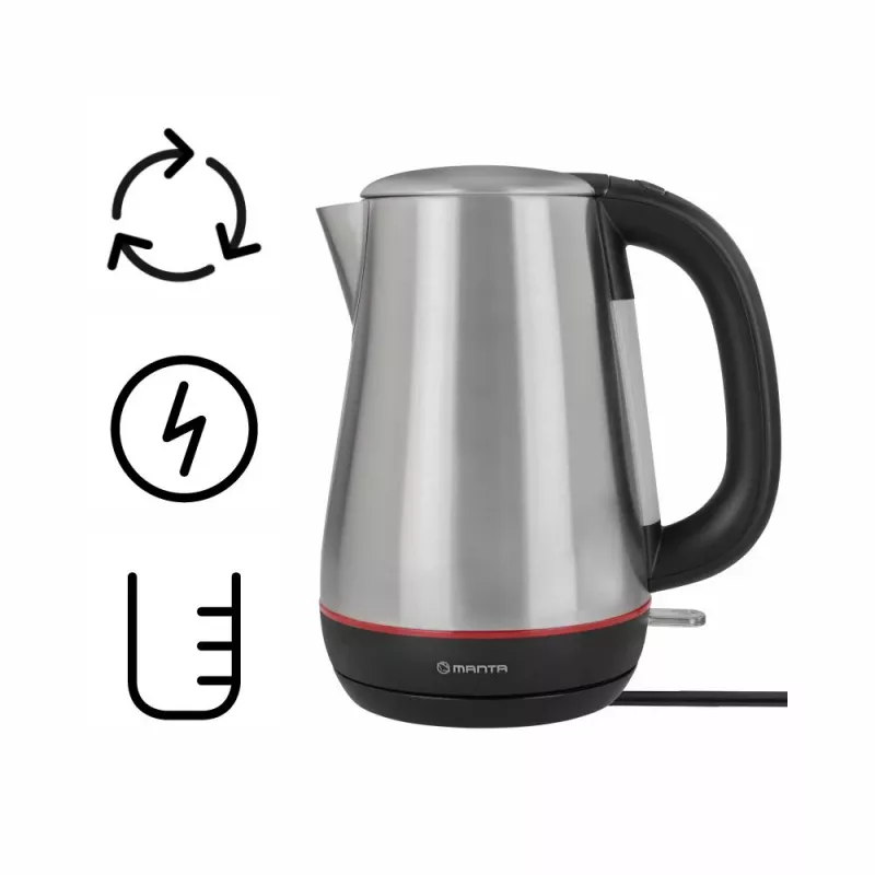 Waterkoker MANTA 1,7L 2200W roestvrij staal