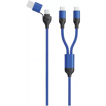 USB-kabel 2GO 797366 1,2 m USB-A/USB-C 2 x USB-C zwart blauw
