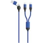 USB-kabel 2GO 797366 1,2 m USB-A/USB-C 2 x USB-C zwart blauw