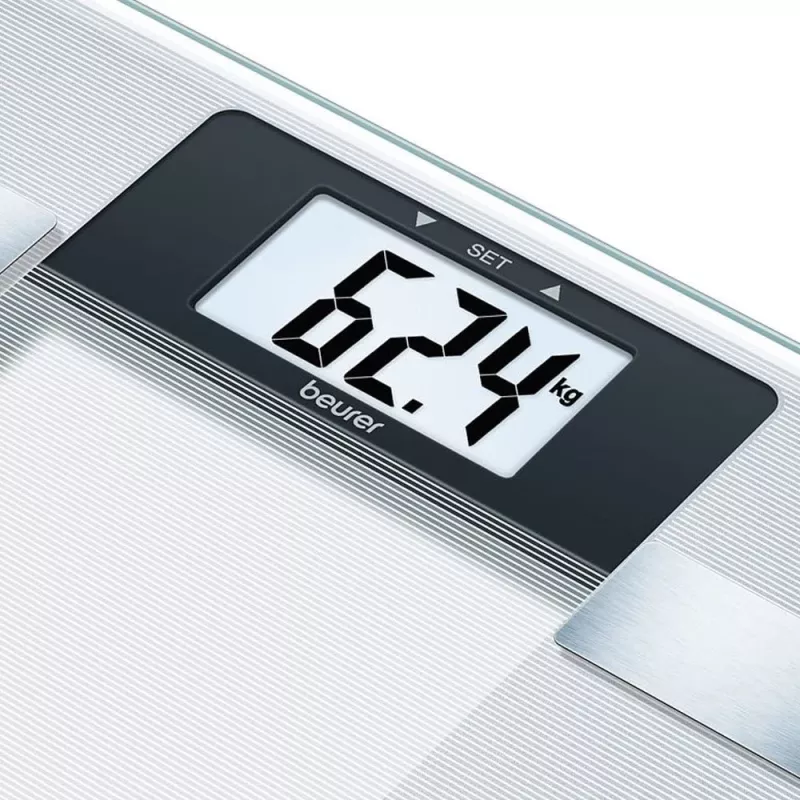 Beurer BG 13 Square grijs, transparant elektronische personenweegschaal