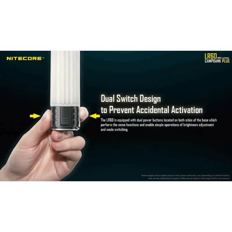 Batterijgevoede campinglantaarn Nitecore LR60 280 lm USB C