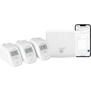 Smart Home starterset verwarming HomeMatic HmIP-HAP met 3x radiatorthermostaten