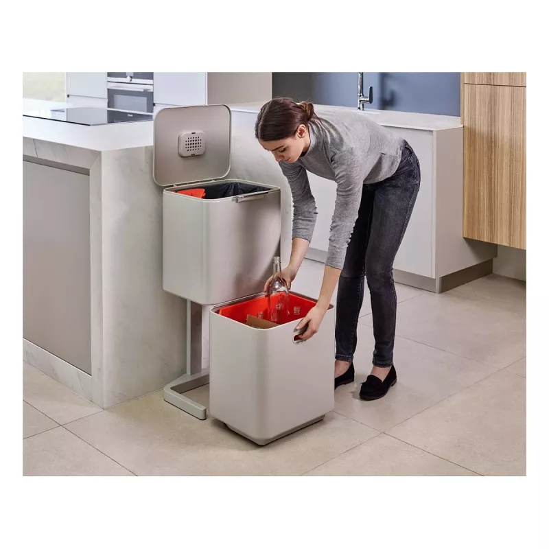 Joseph Joseph afvalbak Totem 60 L steengrijs