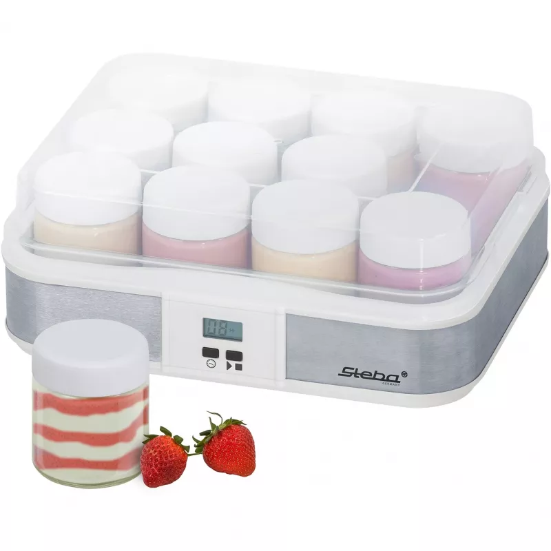 Joghurtmaker JM 2, yoghurtbereider roestvrij staal/wit