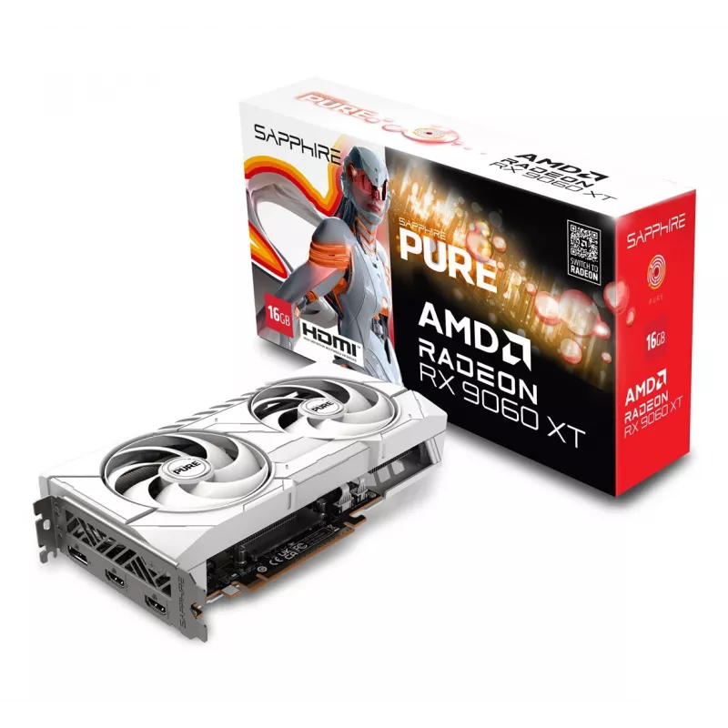 SAPPHIRE PURE Radeon RX 9060 XT Gaming OC 16GB videokaart