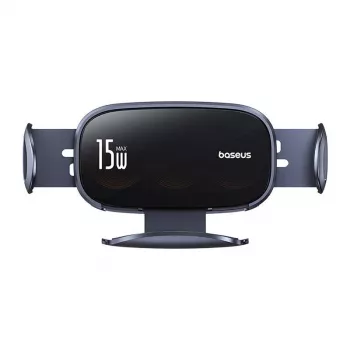 Baseus LightChaser BS-CM029 autotelefoonhouder met draadloos 15 W opladen voor ventilatierooster, zwart