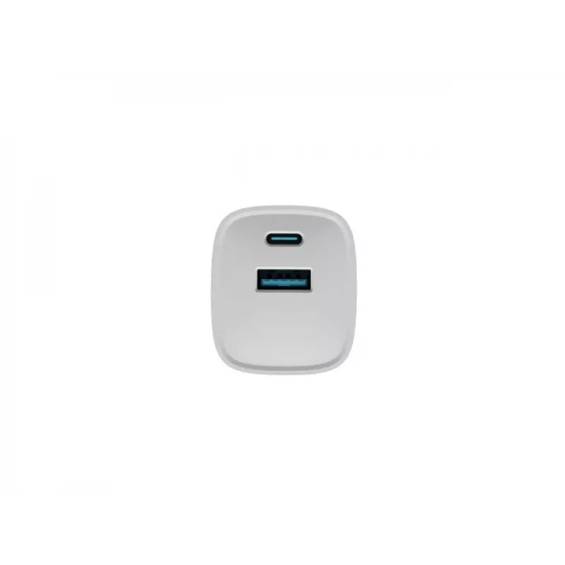Bedrade oplader voor mobiele apparaten NATEC NUC-2140, 30W, USB-C PD 3.0 + USB-A, Samsung AFC, wit