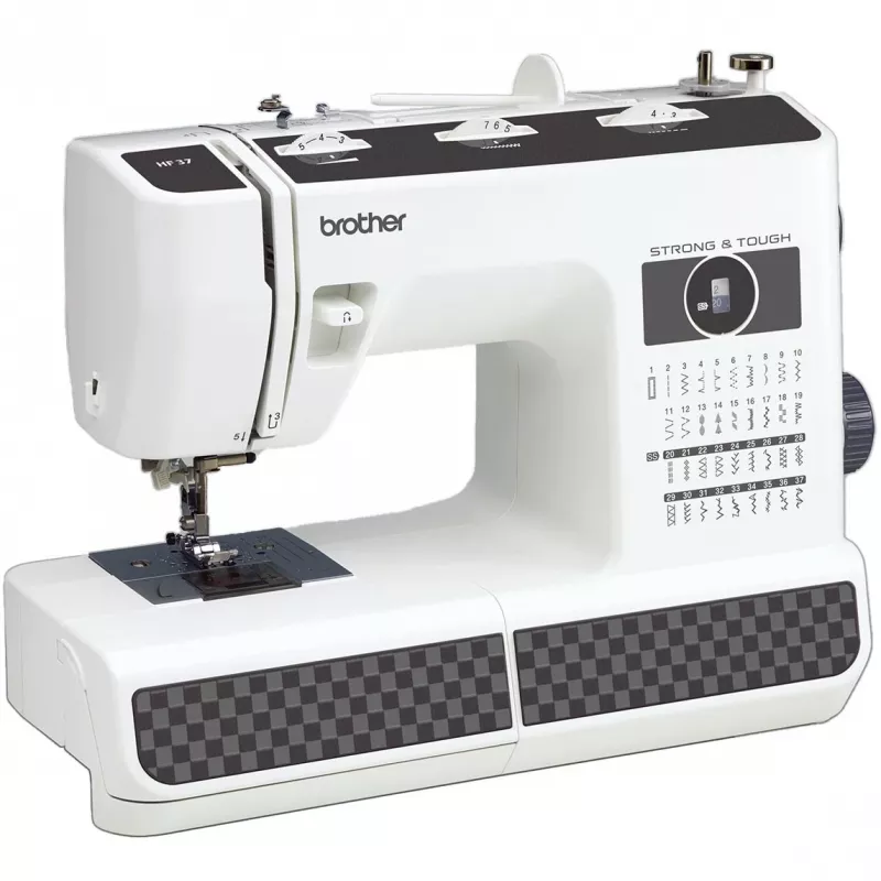 Halfautomatische elektromechanische naaimachine Brother HF37 wit
