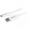 USB 3.2 Gen 2 kabel, USB-A stekker > USB-C stekker (wit, 0,5 meter)