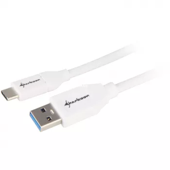 USB 3.2 Gen 2 kabel, USB-A stekker > USB-C stekker (wit, 0,5 meter)