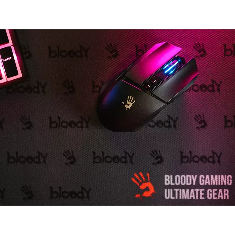 A4TECH BLOODY muis R36 ULTRA WRLS 2.4G+USB zwart