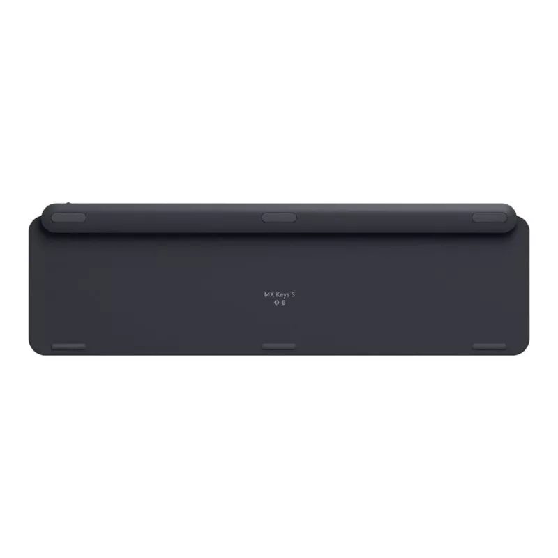 Logitech MX Keys S 920-011589 draadloos toetsenbord op volledige grootte, Bluetooth LE / Logi Bolt, verlicht, oplaadbaar via USB-C, QWERTY US International, met polssteun, grafiet