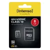 Micro SDHC-geheugen 8GB C10/W/ADAPTER 3413460 INTENSO