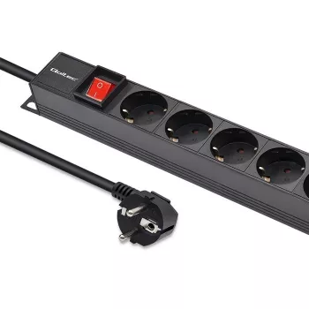 Qoltec aluminium PDU voor RACK | 16A | 16 x Schuko | verticaal | 1,8 m