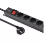 Qoltec aluminium PDU voor RACK | 16A | 16 x Schuko | verticaal | 1,8 m