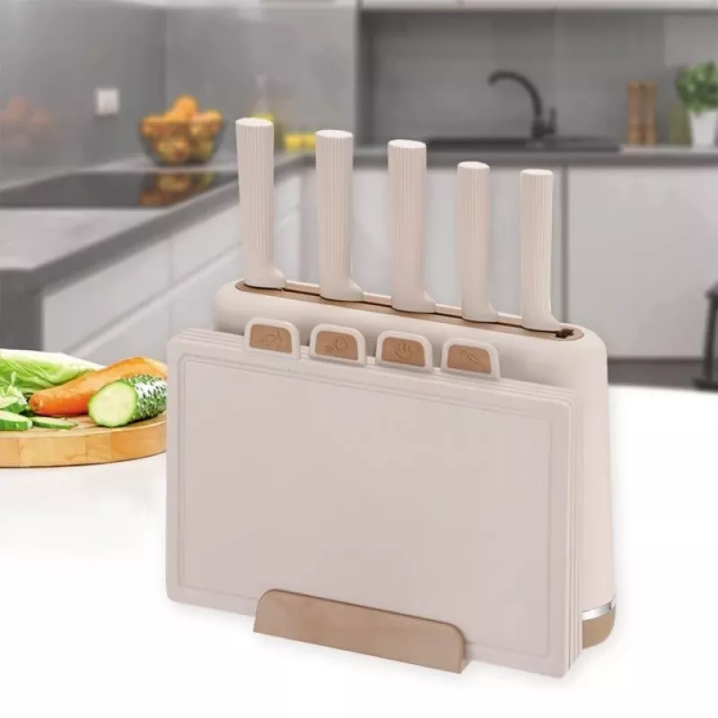 Maestro MR-1412-BEIGE messenset met blok + snijplankenset beige
