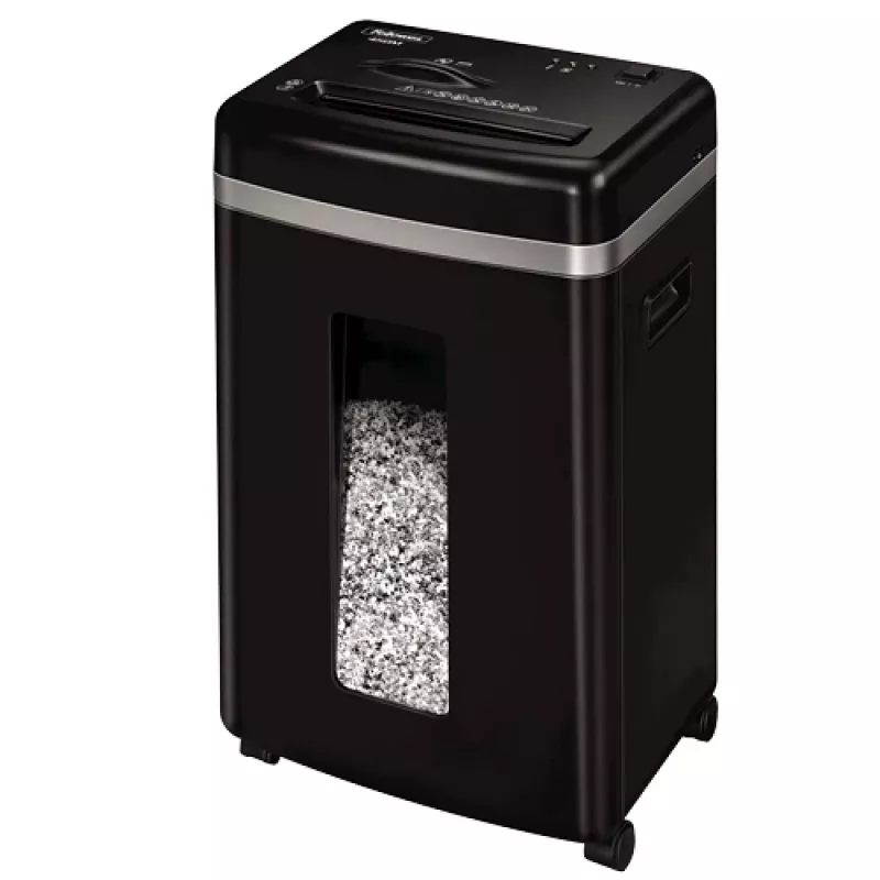Papierversnipperaar Fellowes Powershred 450M micro-cut, capaciteit 9 vel, 2 x 12 mm, opvangbak 22 liter, zwart