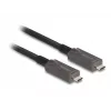 DeLOCK actieve optische USB-C video + data + PD-kabel 10 m zwart