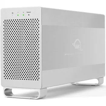 OWC Mercury Elite Pro Dual wit – externe behuizing voor 2× 3,5 inch SATA harde schijven, RAID 0/1/SPAN, USB Type-B