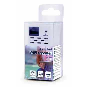 Netwerk-repeater Gembird WNP-RP300-03, 300 Mbit/s, 2,4 GHz, 3 dBi interne antenne, 1x RJ-45