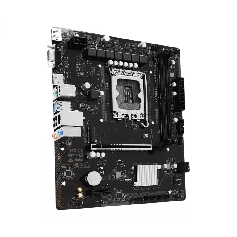 Moederbord ASRock H610M-HDV/M.2 D5 Gen5 (LGA1700, mATX, DDR5, PCIe 5.0)
