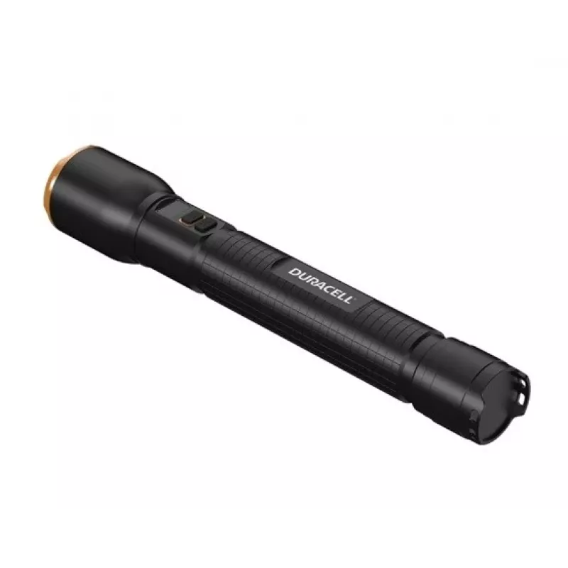 Zaklamp Duracell DF6000R geschenkbox — handzame oplaadbare zaklamp, zwart