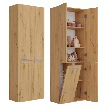 Topeshop NEL 1K DD ART KPL badkamerkast eiken