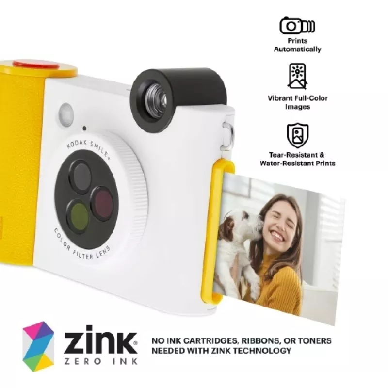 Kodak SMILE+ instantcamera, 2x3 inch, wit