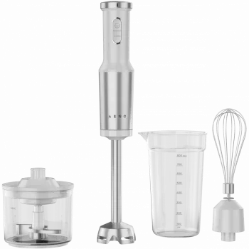Handmixer, 1200W in CB, wit, tijgertand-snijwerk, garde, keukenmachine, beker