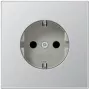 Stopcontact Jung AL 1520 CEE 7/3, aluminium behuizing, 250 V, 16 A, 70×70 mm