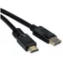 Videokabel-adapter ROLINE 11.04.5776 7.5m HDMI type A DisplayPort zwart