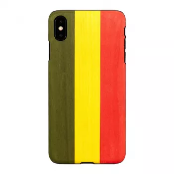 Smartphonehoes man and wood voor iPhone XS Max – model reggae, zwart