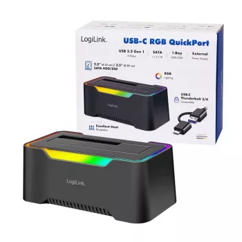 LogiLink HDD-dockingstation LogiLink Quickport USB 3.2 1-poorts voor 2,5/3,5 SATA (QP0035)