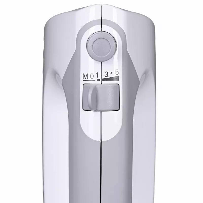 Handmixer Bosch MFQ36480 – 450 W, 5 standen met turbo, grijs/wit, gardes en kneedhaken