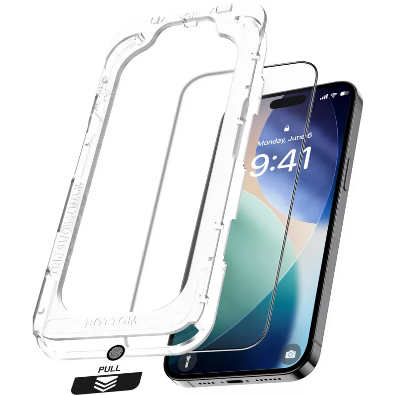 Nevox NEVOGLASS 3D 2550 glazen screenprotector voor iPhone 17 Air, met Easy App, transparant