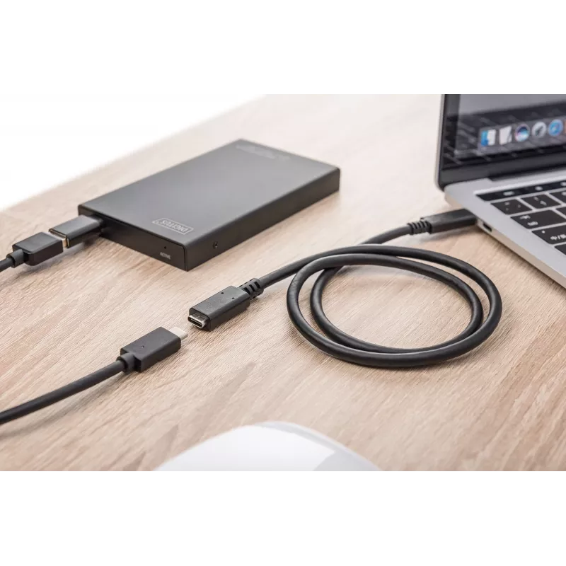 USB Type-C-verlengkabel Digitus AK-300210-007-S 0,7 m