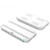 Oplaadstation Unitek Y-2190A — 10 USB-aansluitingen (8×USB2.0 + 2×USB3.2 Gen1), draadloos laden, 96 W totaalvermogen