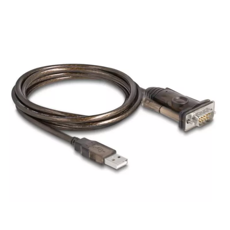 Adapter USB 2.0 Type-A naar serieel RS-232 D-Sub 9-polig stekker DeLOCK 62646