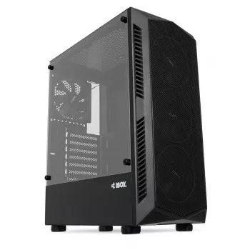 Pc-behuizing IBOX LUPUS 27 Midi Tower ATX, gehard glas, RGB, 455×200×380 mm, ondersteunt ATX, GPU tot 32 cm