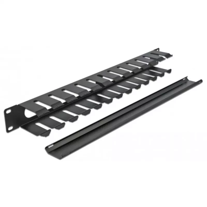 Kabelmanagementpaneel DeLOCK 19 inch 66550 zwart 1HE